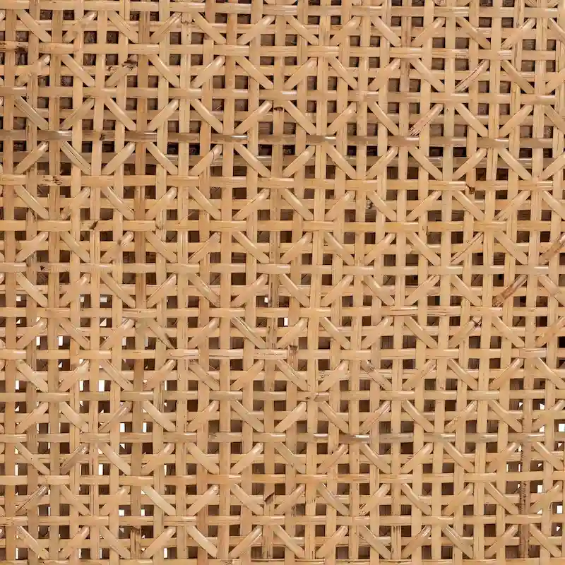 Lovina Bohemian Light Honey Rattan and Acacia Wood Accent Bench