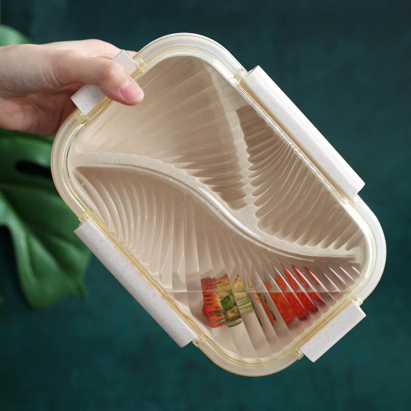 HULIANFU TUUTH Microwave Lunch Box Wheat Straw Bento Box 750ML BPA Free Food Storage Container with Soup Cup - Deanwangkt