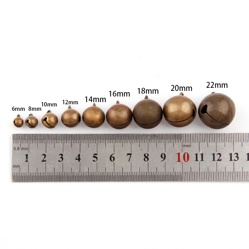 HULIANFU 2026  Bronze Metal Jingle Bells Loose Beads Festival Party Decoration/Christmas Tree Decorations/DIYCrafts Accessories - Deanwangkt
