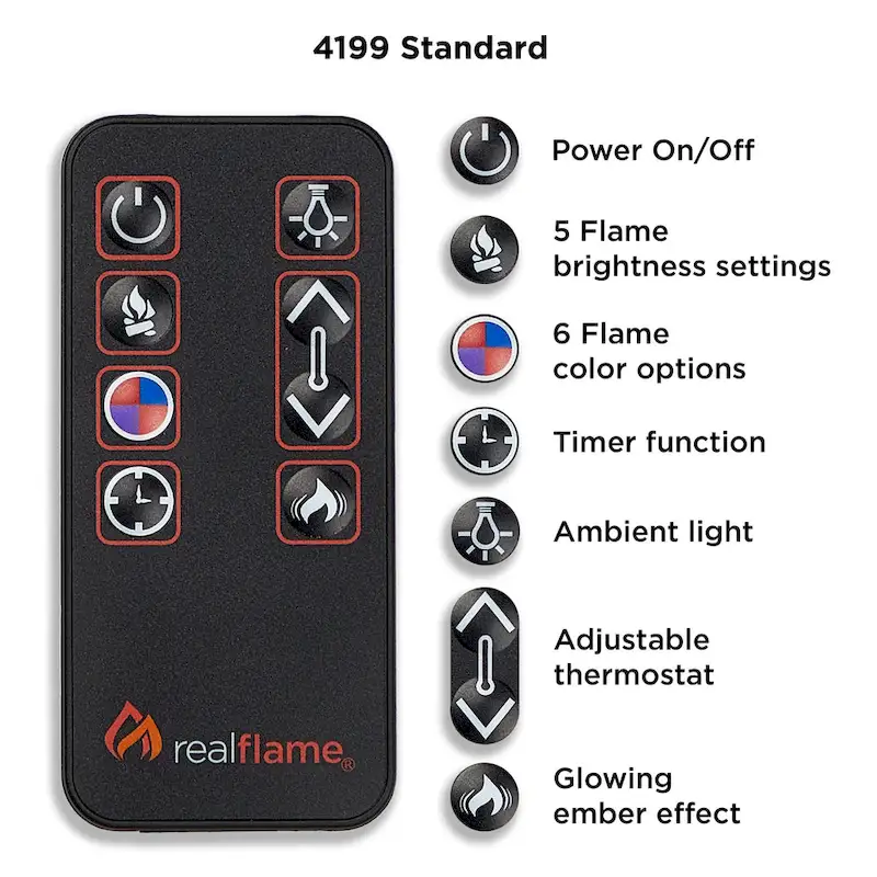 Frederick 72 Electric TV Stand Fireplace in Chestnut Oak by Real Flame - 72L x 15.5W x 30.1H