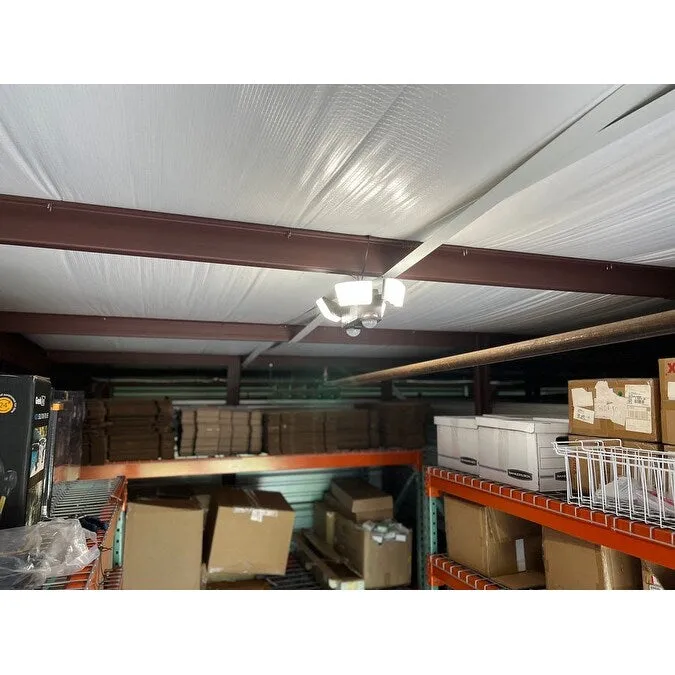 IQ America 800 Lumen Battery Operated LED Motion Security Flood Light Wall Eave Mount