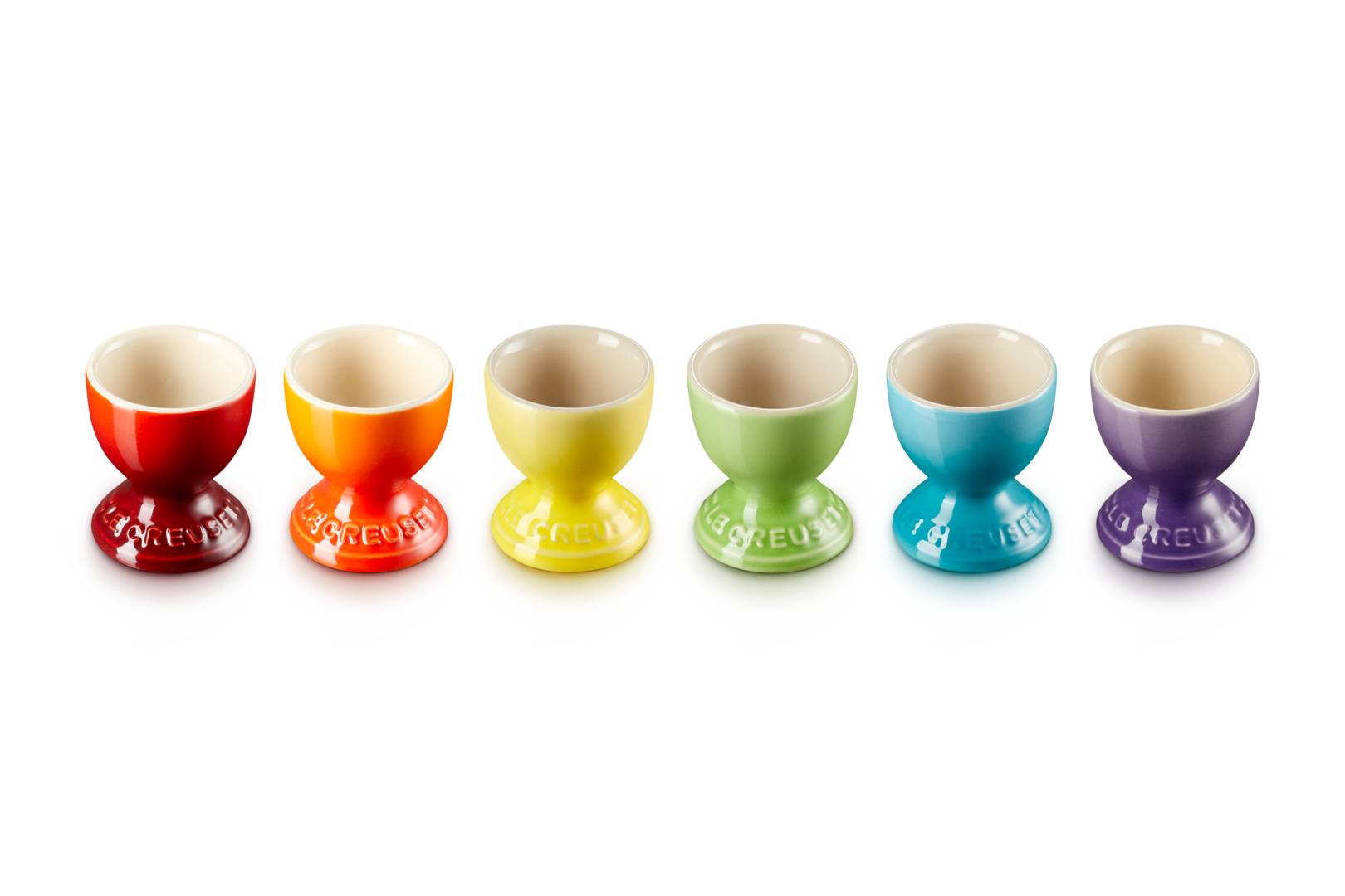 Stoneware Rainbow Set of 6 Egg Cups