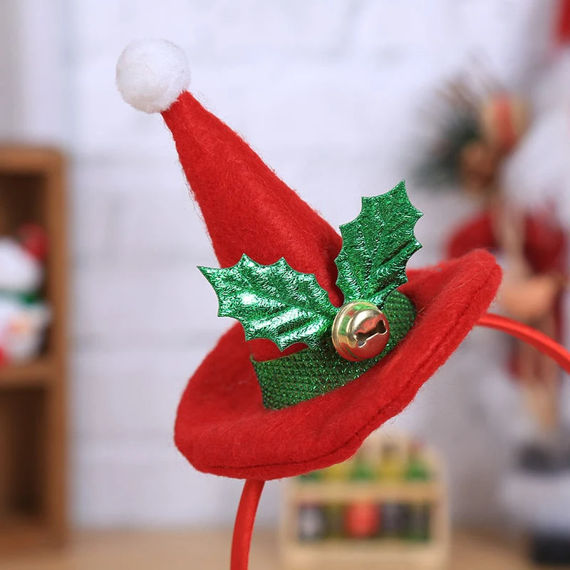 HULIANFU 2026  Fashion Christmas Hat Headband Christmas Sequin Headband Santa Xmas Party Decor Double Hair Band Clasp Head Hoop - Deanwangkt
