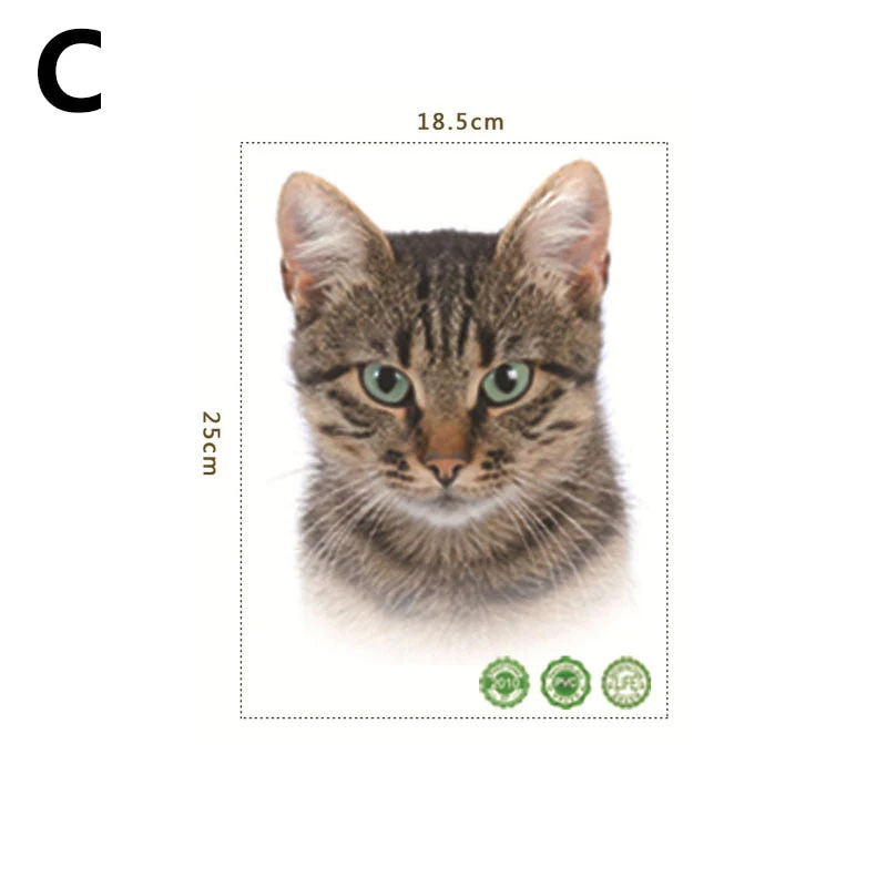 HULIANFU Toilet Stickers 3D Cat Vivid Wall Sticker  Fashion Lovely Animal Pvc Waterproof Decal For Bathroom Toilet Kicthen Decorative - Deanwangkt
