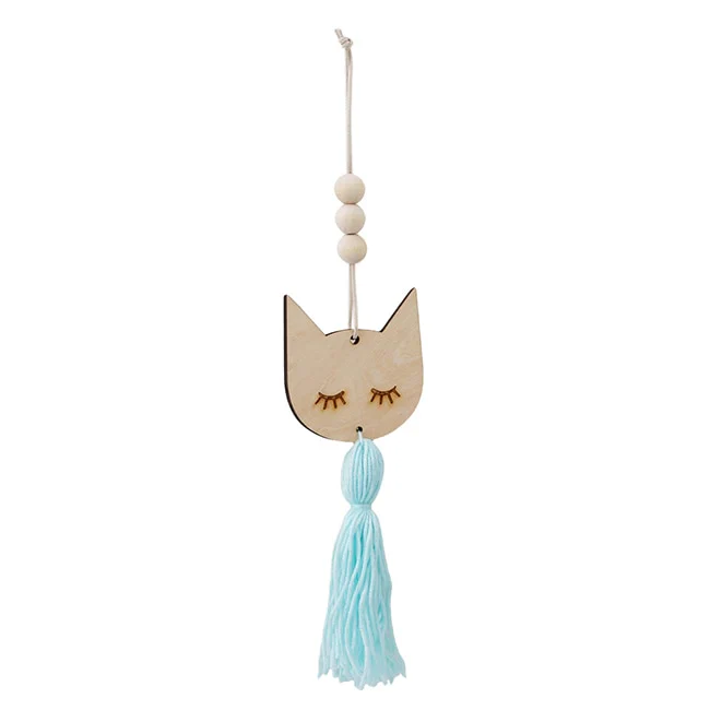 HULIANFU Nordic Style Wall Hanging Ornament For Photography Props Cute Star Shape Wooden Beads Tassel Pendant Baby Room Decoration - Deanwangkt