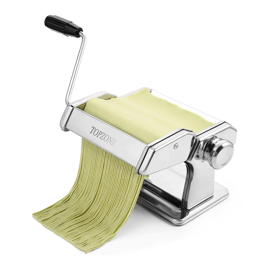 HULIANFU Pasta Maker,Stainless Steel Manual Pasta Maker Machine Perfect for Homemade Spaghetti, Fettuccini, Lasagna,or Dumpling Skins - Deanwangkt