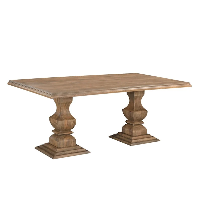Willow Solid Wood Double Pedestal Dining Table