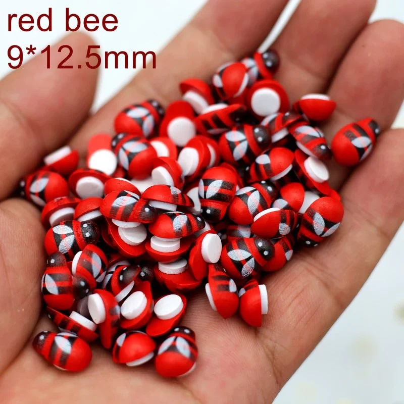 HULIANFU MINI Wood Bee Ladybug Colorful with Glue Home Refrigerator Wall Decoration DIY Handmade Child Gift Party Accessories 50/100pcs - Deanwangkt