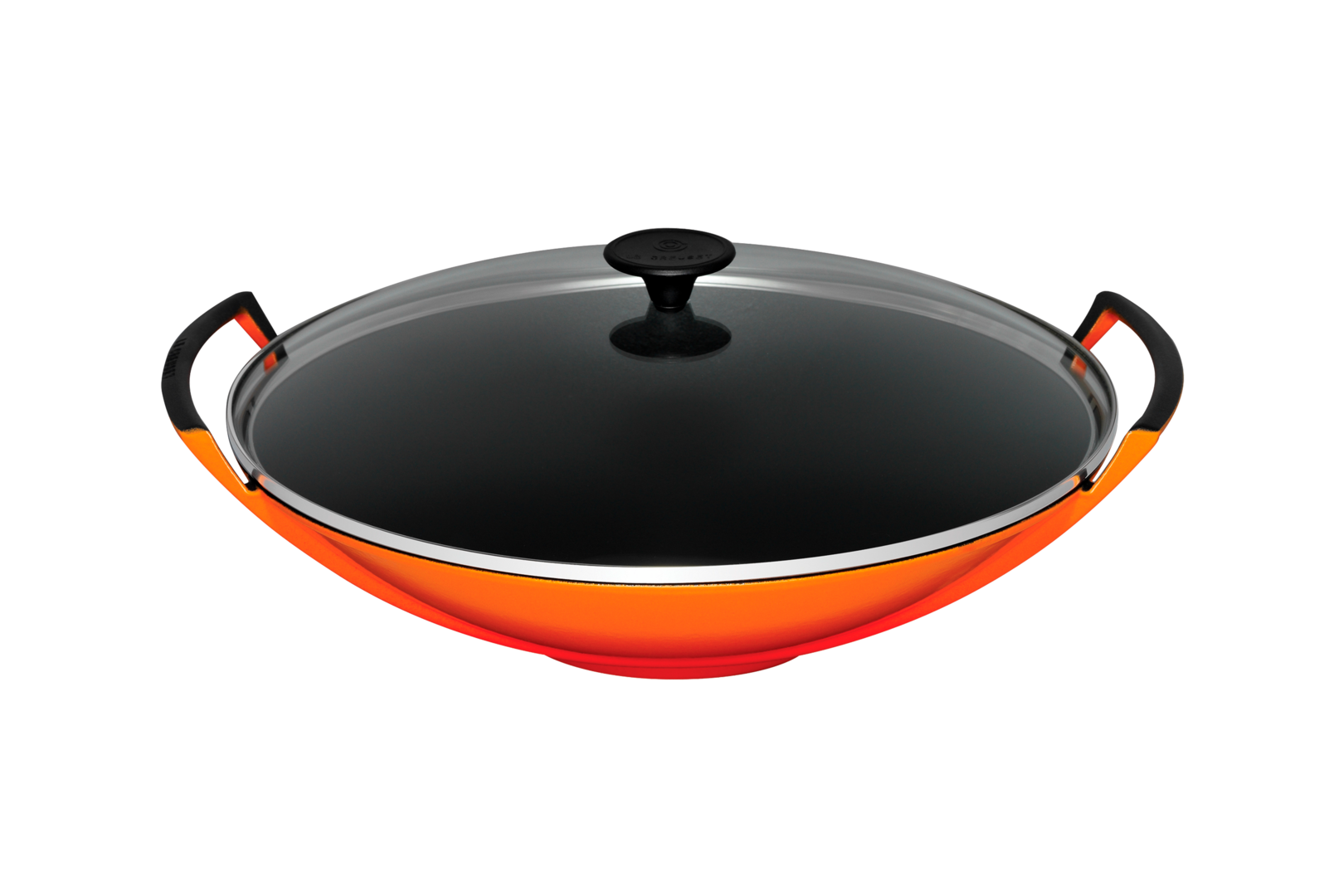 Cast Iron Wok with Glass Lid