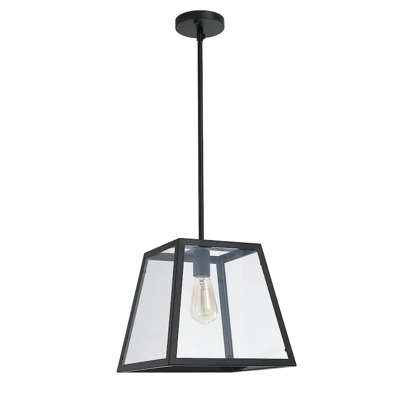 1-Light Prismatic Glass Pendant Lighting - 11.8 D4.7 W59 H (Adjustable)