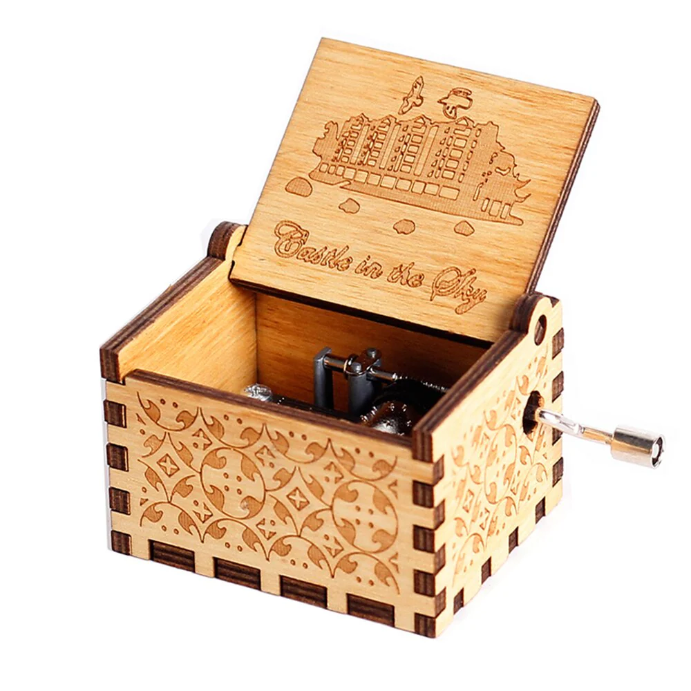 HULIANFU  Wooden Hand Crank Music Box Magic School Game Jurassic Park Godfather Children  Holiday Gift Christmas New Year Gift - Deanwangkt