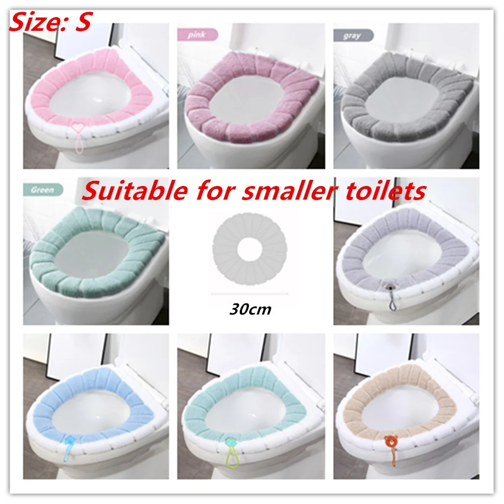 HULIANFU Universal Four Seasons Thickened Househol Soft Mat Autumn Winter Toilet Cover Toilet Seat Cushion Thick Plush Warm Pads - Deanwangkt