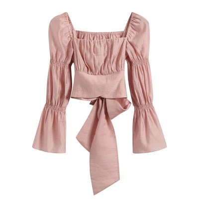 Hulianfu Backless Sexy Vintage Fairy Dress Women Sweet Elegant Princess Evening Party Dresses Female Casual Korean Long Sleeve Chic Dress - Deanwangkt