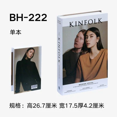 HULIANFU Ins Fashion Fake Books for Decoration Home Decor Coffee Table Book Simulation Prop Book Model Hotel Room Unopenable Box Book - Deanwangkt