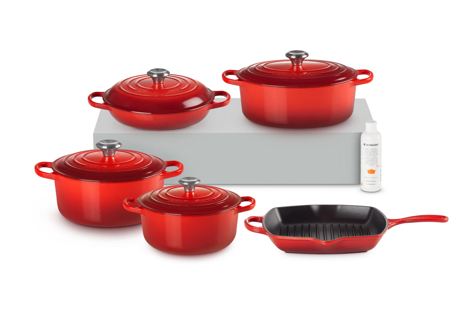 Cast Iron 5-piece Essential Set with Cleaner