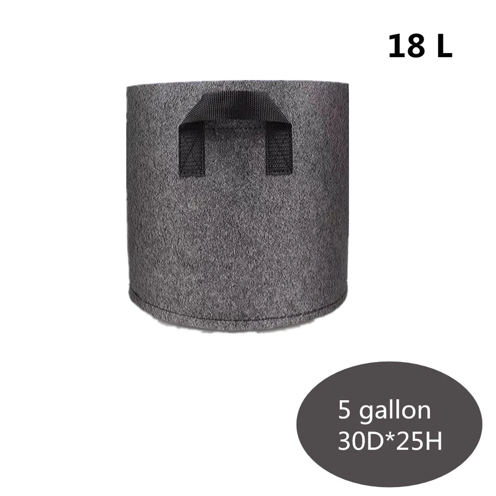 HULIANFU Planting Bag Black/Grey Potato Fabric Vegetable Seedling  growing pot garden tools 1-15 Gallon Eco-Friendly Grow bag - Deanwangkt