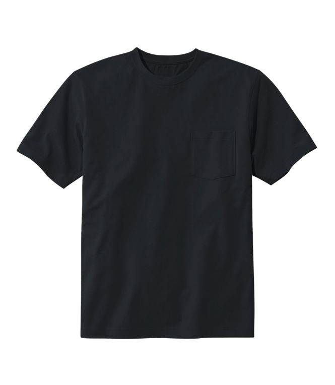 Men's Carefree Unshrinkable Tee with Pocket, Traditional Fit