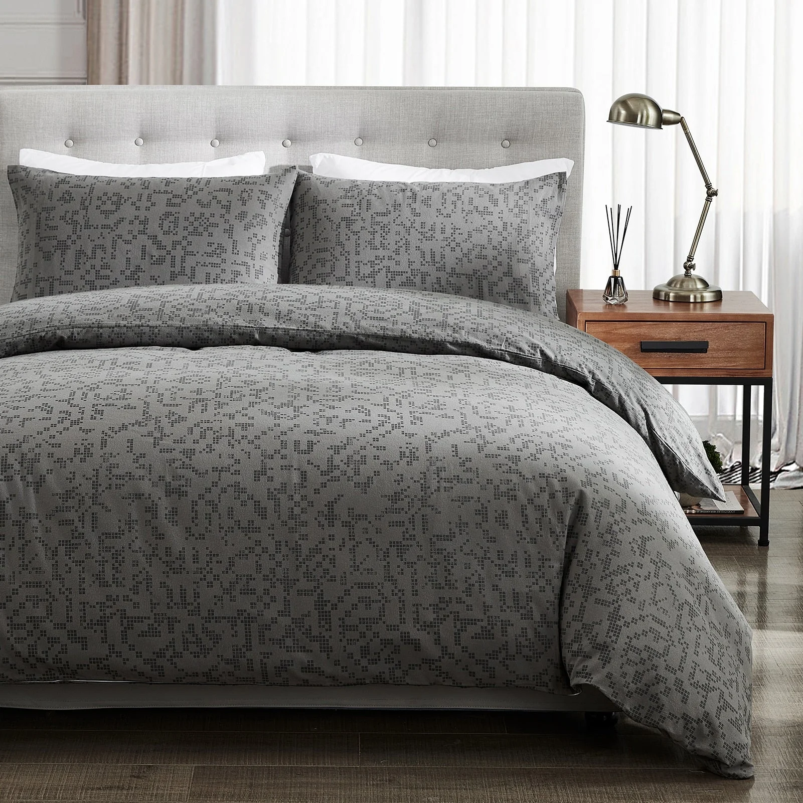 HULIANFU Topfinel Bedding Sets 100%Pure Cotton Soft Comforter Pattern Duvet Cover Pillow Shams Bedding Cover Double Single 3 PCS Bed Set - Deanwangkt