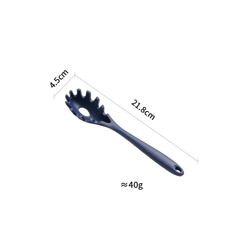 HULIANFU Silicone Pasta Noodle Spoon Pasta Scoop Colander Noodle Spaghetti Ladle Slot Spoon Heat-Resistant Tableware Kitchen Gadget - Deanwangkt