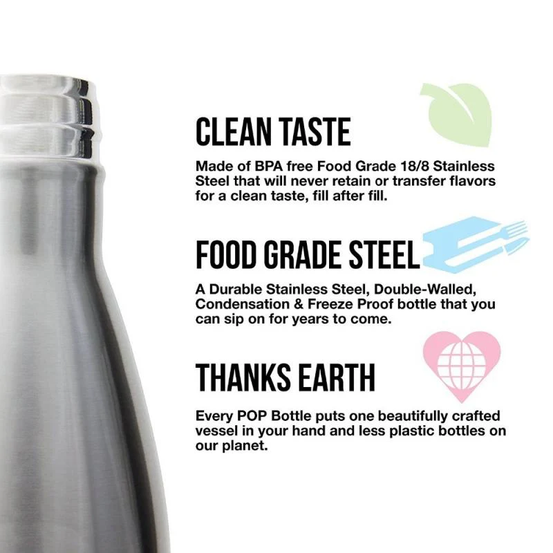 HULIANFU Travel Drinking Kettle Outdoor Sport Water Bottle 500ml Double Wall Stainles Steel Thermos Cup Leakproof Insulated Vacuum Flask - Deanwangkt