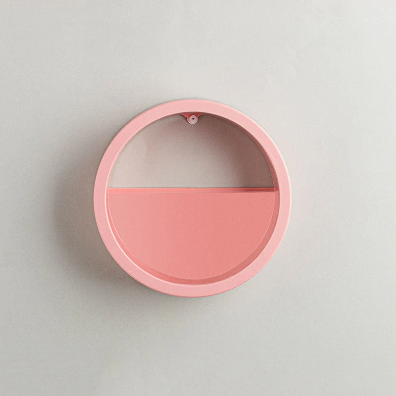 HULIANFU Wall Hanging Decor Shelf Flower Pot Modern Home Decor Room Decoration Multifunctional Storage Box Creative Round Floral Ornament - Deanwangkt