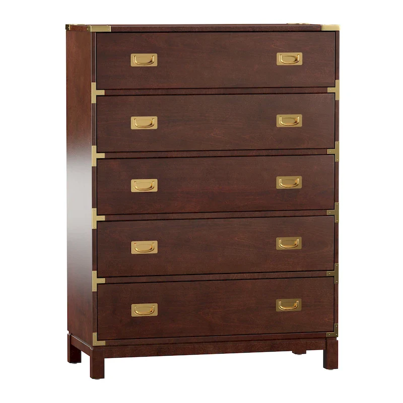 Kedric 5-Drawer Gold Accent Chest by iNSPIRE Q Bold