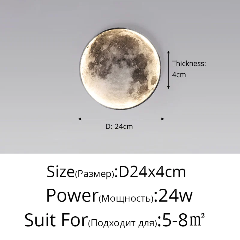 HULIANFU Modern LED Wall Lamp Moon Indoor Lighting For Bedroom Living Hall Room HOME Decoration Fixture Lights decorate Lusters Lamps - Deanwangkt