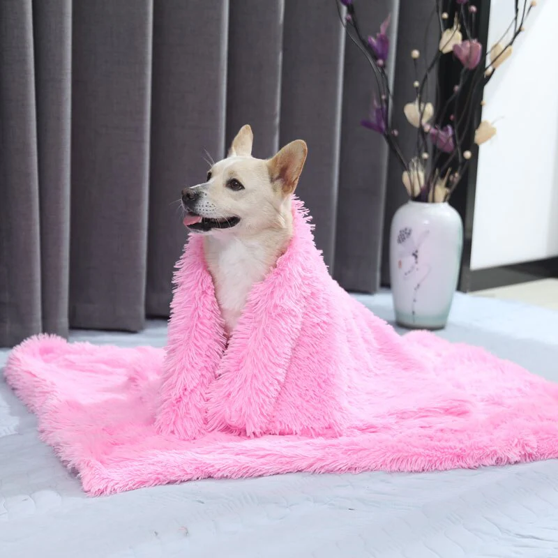 HULIANFU Soft Long Plush Pet Blanket Multi-Use Mat Sofa Cover Comfortable Warming Shag Blankets for Puppy Dog and Cats - Deanwangkt