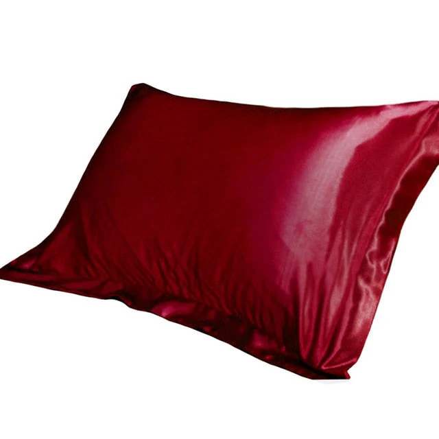 HULIANFU Pure Emulation Silk Satin Pillowcase Comfortable Pillow Cover Pillowcase For Bed Throw Single Pillow Covers - Deanwangkt