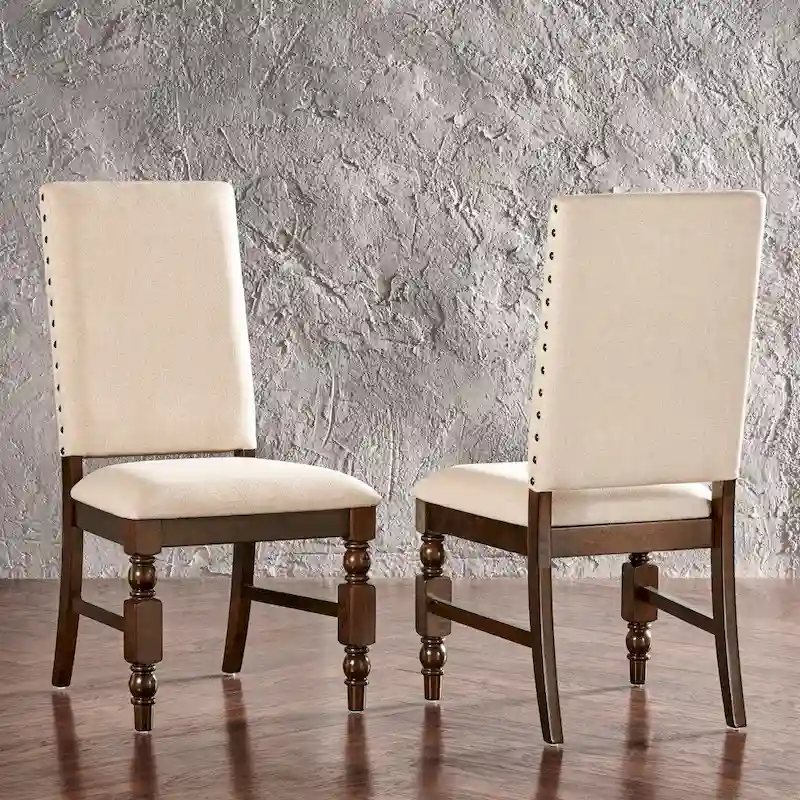 Flatiron Nailhead Upholstered Dining Chairs (Set of 2) by iNSPIRE Q Classic