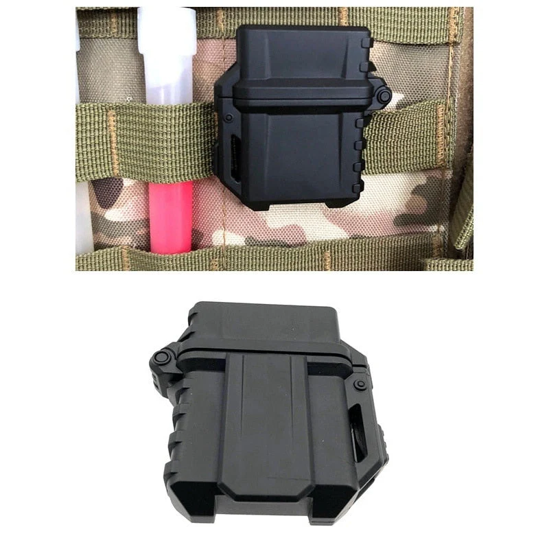 HULIANFU Tactical Kitchen Lighters Shell Storage Case Container Organizer Holder For Zippo Inner Tank Outdoor Camping Survival Tool Nylon - Deanwangkt