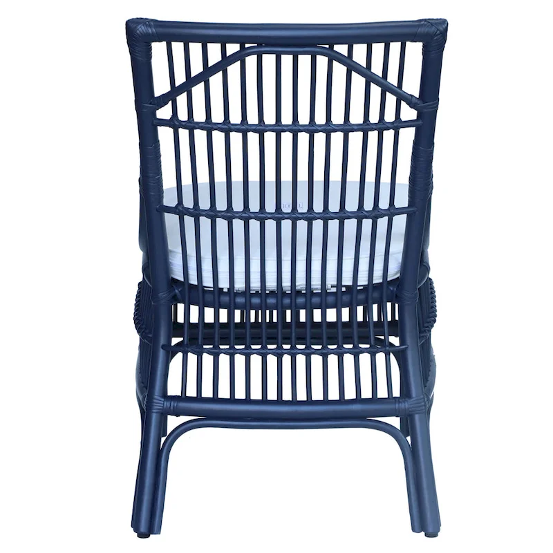 Rattan Slat Back Cushioned Dining Chairs, Set of Two by East at Main