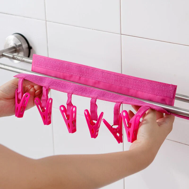HULIANFU Multifunction Socks Drying Racks Bathroom Rack Traveling Clothespin Travel Portable Folding Cloth Hanger Clips - Deanwangkt