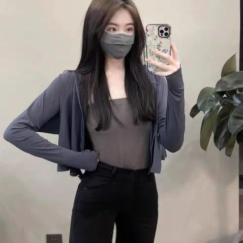 Hulianfu Sun-proof Jackets Women Hooded Casual Summer Fashion Thin Chic Loose Sporty Korean Style 6 Colors All-match Breathable Simple - Deanwangkt