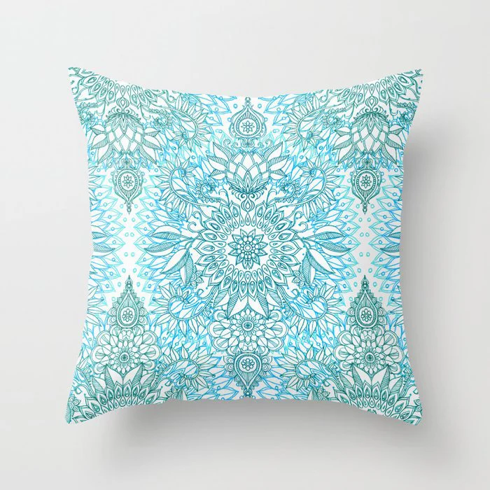 HULIANFU Super Hot Hipster Light Blue Green Mint Cushion Cases Modern Geometry Print Boho Decorative Pillowcase Sofa Couch Throw Pillows - Deanwangkt