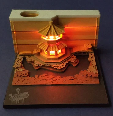 HULIANFU Omoshiroi Block 3D Memo Pads Novelty Famious Movie Building Harry Design New Year Christmas Gift - Deanwangkt