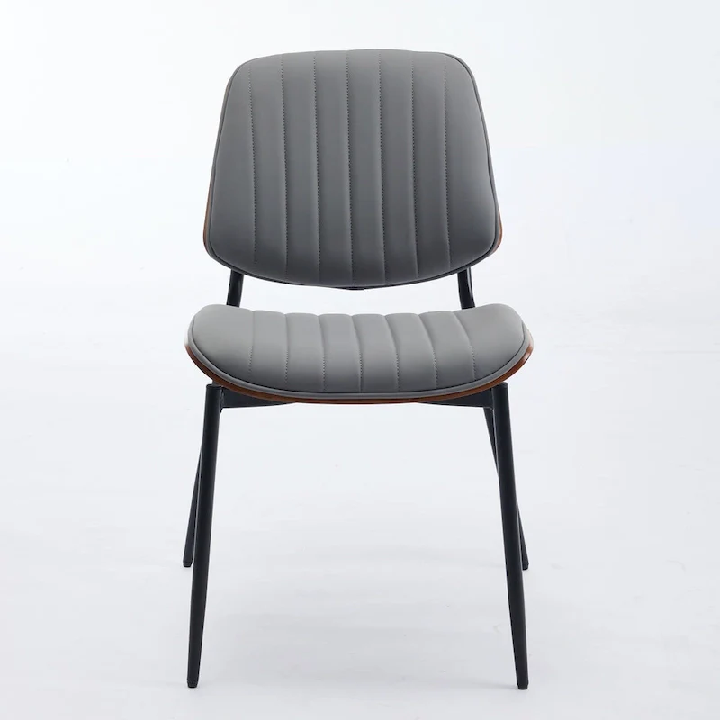 GDFStudio Mid Century Modern Armless Upholstered Dining Chairs with Metal Legs