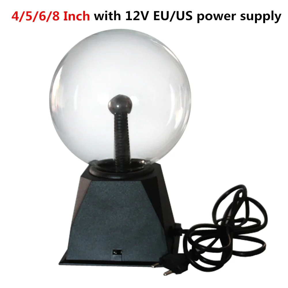 HULIANFU Novelty Glass Magic Plasma Ball Light 3 4 5 6 inch Table Lights Sphere Nightlight Magic Plasma Night Lamp - Deanwangkt