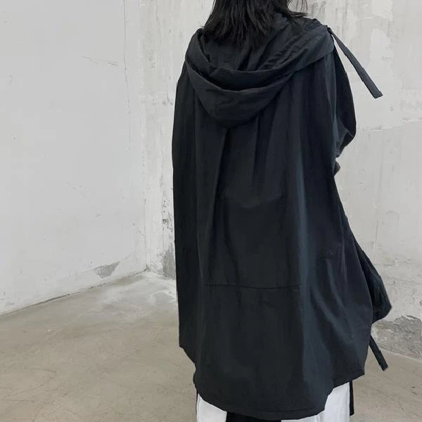 Hulianfu Jackets Women Hooded Chic Solid Breathable Casual Summer Simple Sun-proof Harajuku Long Style Streetwear Baggy Mujer Clothing - Deanwangkt