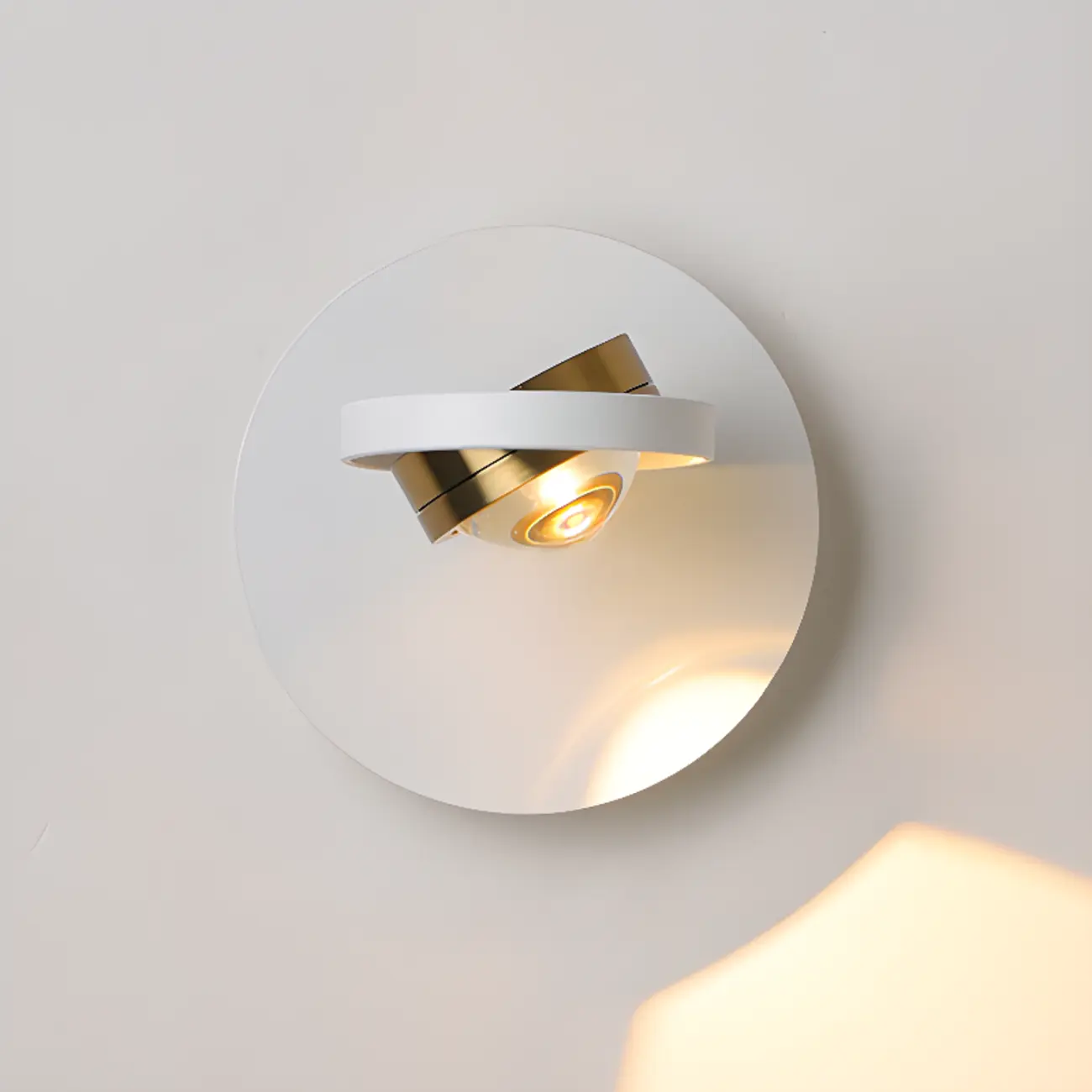Sleek Adjustable Metal LED Wall Sconce with Acrylic Shade