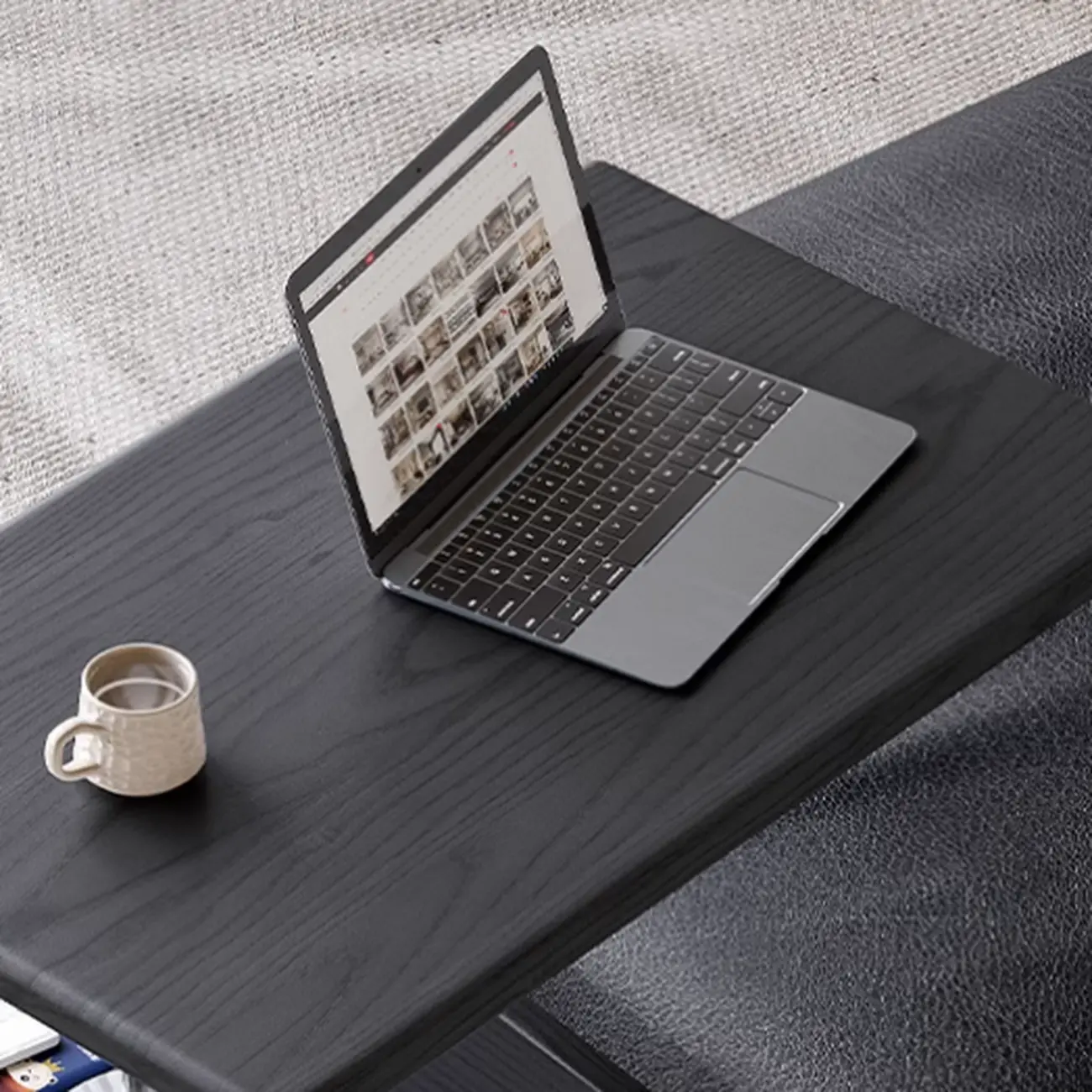 Versatile Swivel Top Modern Wood Side Table with Wheels