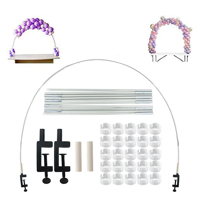 HULIANFU Table Balloon Arch Kit for Different Table Sizes Adjustable Balloon Arch Stand Great for Baby Shower Birthday Party Decorations - Deanwangkt