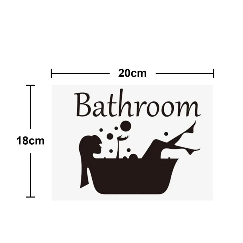 HULIANFU WC Toilet Entrance Sign Door Stickers For Public Place Home Decoration Creative Pattern Wall Decals Diy Funny Vinyl Mural Art - Deanwangkt