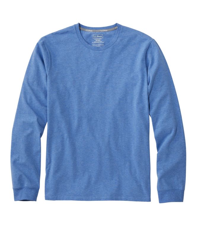 Men's Comfort Stretch Pima Tee Shirt, Long-Sleeve