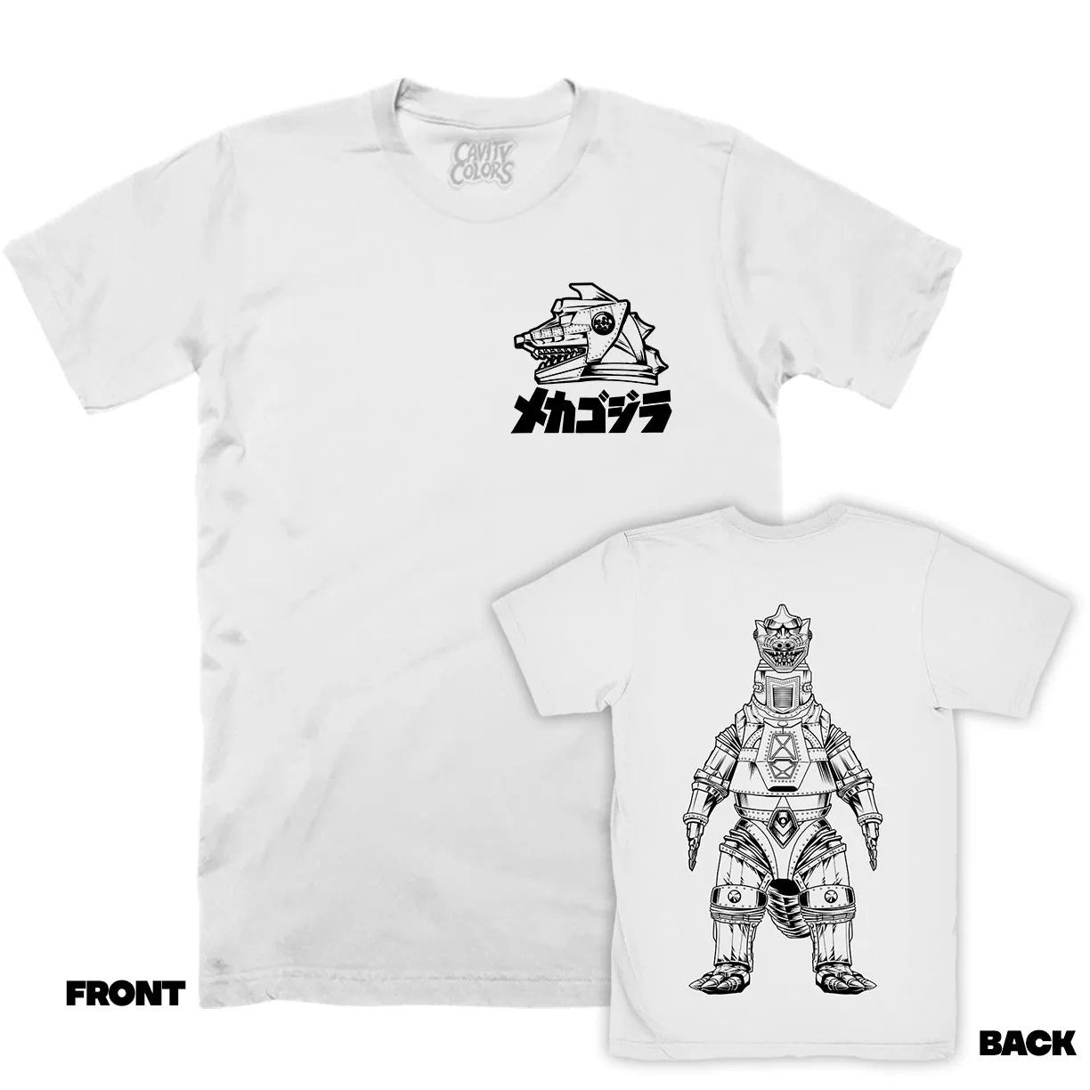 MECHAGODZILLA: PERFECT CYBORG - T-SHIRT (MINIMAL MONOCHROME)