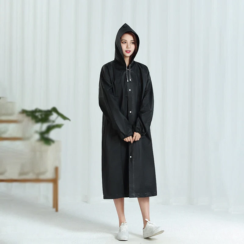 HULIANFU Reusable Thicken Women Men Rain Coat Waterproof Jacket Poncho Cloak Hood Hoodie Suit Raincoat For Tourism Fishing Cycling Hiking - Deanwangkt
