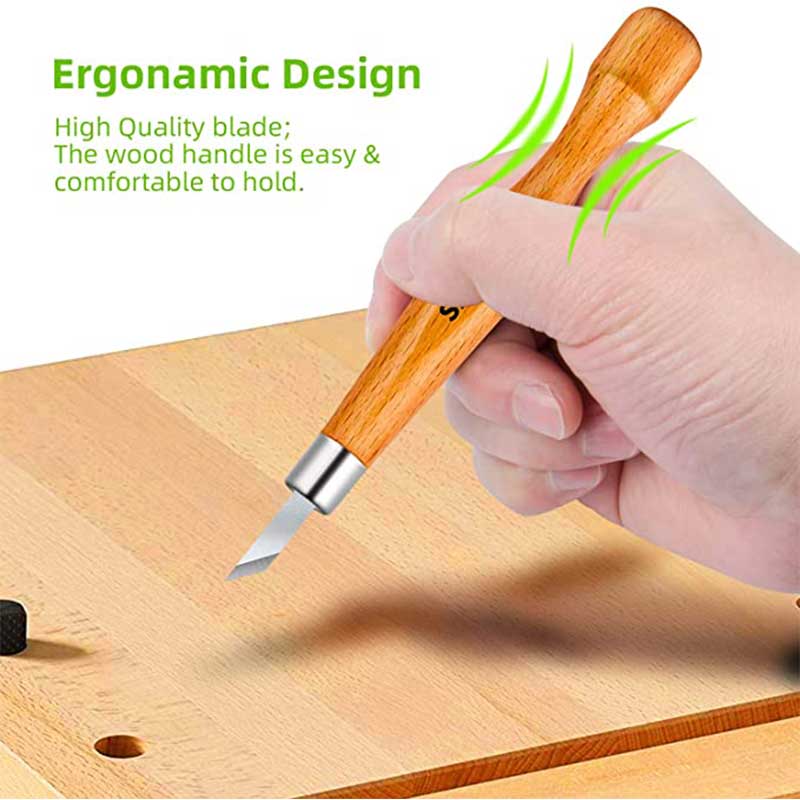 HULIANFU SIMILKY Wood Carving Tools Set SK7 Carbon Steel Crafting Chisel Tools - with Protective Cover Storage Case Small Pumpkin 12-Set - Deanwangkt
