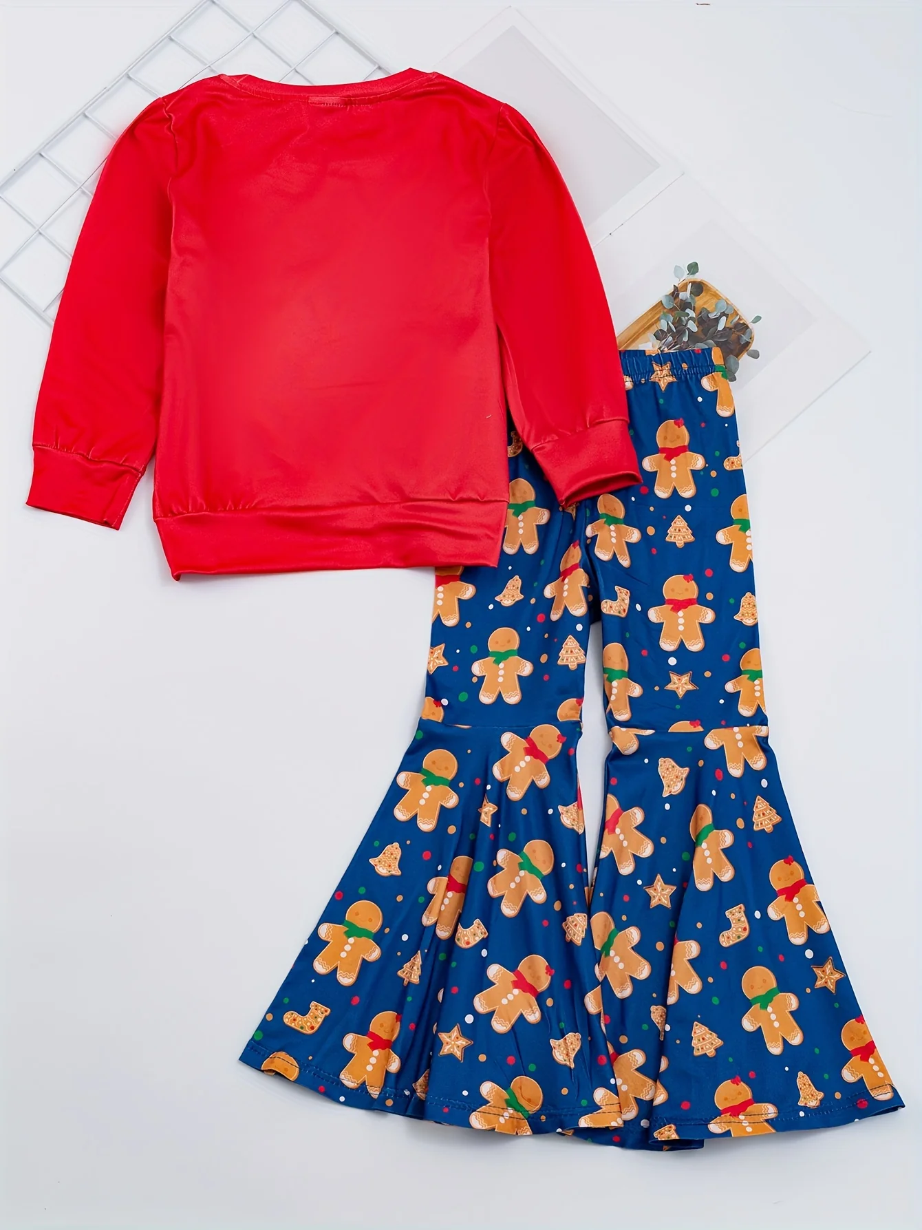Girls' 2-piece Sets, BELIEVE And Santa Claus Print Pullover + Leopard Print Flare Pants, Autumn outdoor Clothes Christmas - Deanwangkt