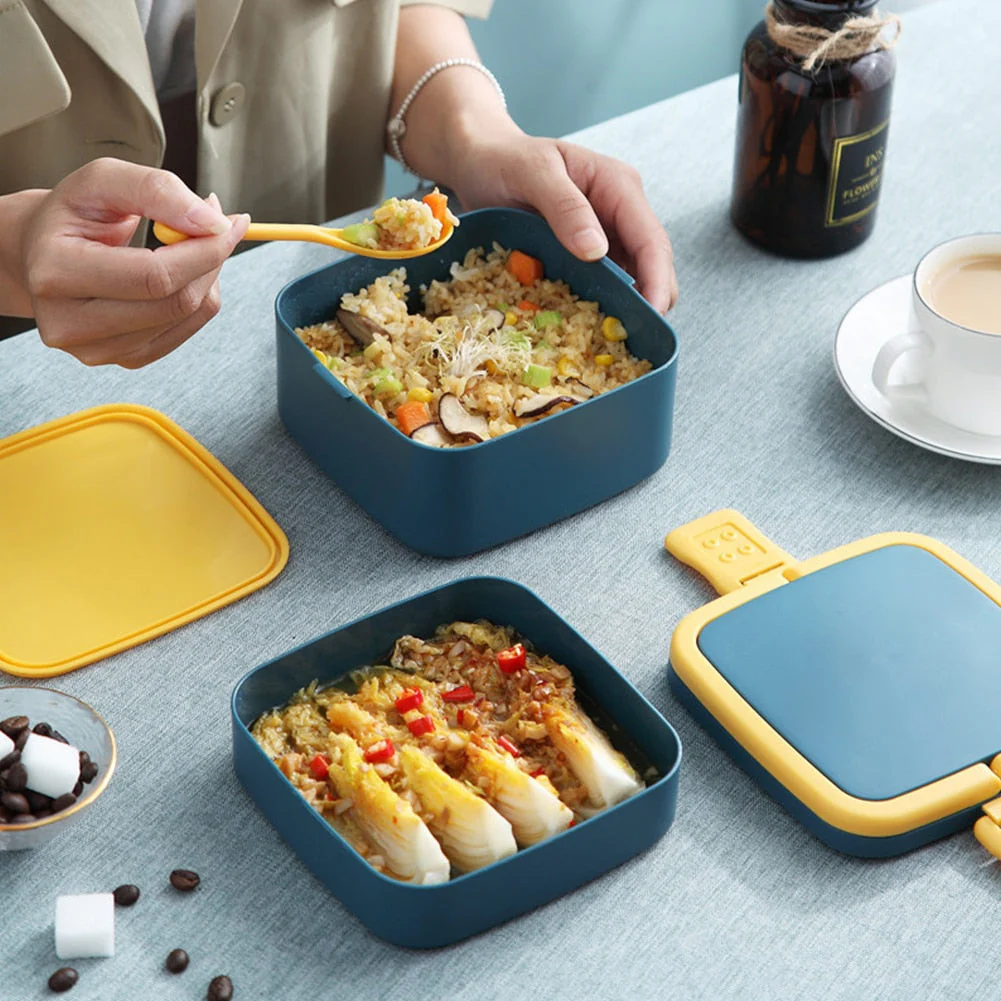 HULIANFU Thermal Lunch Box Portable Food Container With Spoon Microwave Vaccum Bowl Bento For Kids Picnic Insulated Lunch Box Three Layer - Deanwangkt