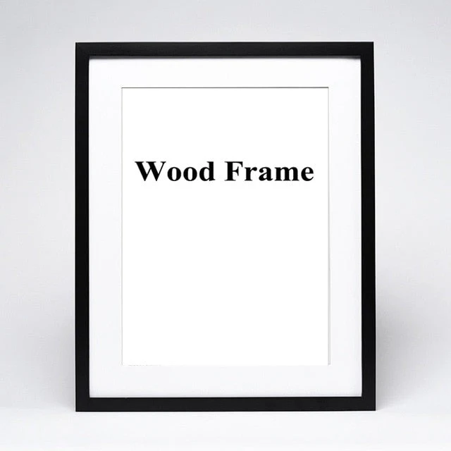 HULIANFU  Wooden Frame A5 A4 A3 Wooden Picture Frame 30x42cm Black White Pink Red Coffee More Color Photo Frame with Mats for Wall Mountin - Deanwangkt